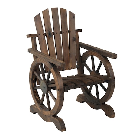 American Furniture Classics 24 x 24 x 39 in. Outdoor Leisure Wooden Adirondack Chair, Mocha ST612601